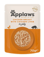 Applaws Cat kapsa Adult Jelly kuřecí prsa s játry 70g