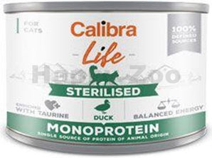Calibra Life Sterilised Duck 200 g - Konzerva pro sterilizované kočky s kachním masem. Balení 200 g.