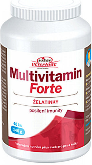 VITAR Veterinae Multivitamin Forte, 40 ks želé, podpora imunity a vitality.
