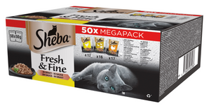 Sheba kapsa Fresh&Fine drůbeží výběr 50x50g - Chutná kapsa pro kočky s drůbežím výběrem, ideální pro každodenní stravu.