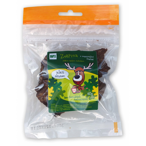 Pochoutka sušená MAPES Zvěřina jelen 60g - Pamlsky s jelení zvěřinou pro zdraví kloubů a výživu.