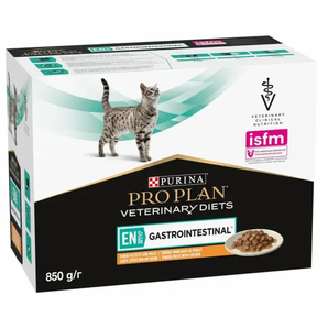 Purina PPVD Feline kaps. EN Gastrointestinal Ch.10x85g - Konzerva pro kočky s trávicími problémy, podporuje trávení a zdraví střevní mikroflóry.