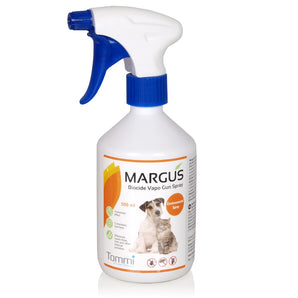 Margus Biocide Spray prostředí Vapo Gun 500ml - dezinfekční sprej v praktické lahvi s rozprašovačem, objem 500 ml, ideální pro čištění a dezinfekci různých povrchů.