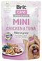 Brit Care Dog Mini Chicken&Tuna fillets in gravy 85g - kuřecí a tuňákové filé v omáčce pro malé psy.