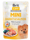 Brit Care Dog Mini Rabbit&Salmon fillets in gravy 85g - králičí a lososové filé v omáčce pro malé psy.