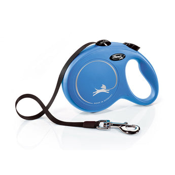 Vodítko FLEXI Classic NEW L, modrá, pásek 5m pro psy do 50kg.