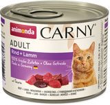 Carny Adult Hovězí & Jehněčí 400 g - Konzerva pro dospělé kočky s hovězím a jehněčím masem. Balení 400 g.