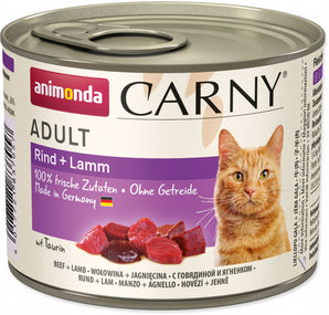 Carny Adult Hovězí & Jehněčí 400 g - Konzerva pro dospělé kočky s hovězím a jehněčím masem. Balení 400 g.