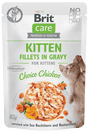 Brit Care Cat Fillets in Gravy Kitten Choice Chicken 85g