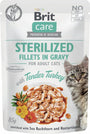 Brit Care Cat Fillets in Gravy Steril. Tend.Turkey 85g