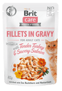 Brit Care Cat Fillets in Gravy Turkey&Salmon 85g