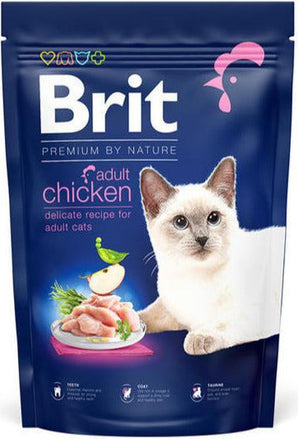Brit Premium by Nature Cat Adult Chicken 1,5 kg – Krmivo s kuřecím masem pro dospělé kočky, balení 1,5 kg.