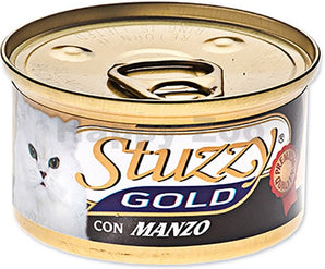 Stuzzy Gold hovězí 85 g – Konzerva pro kočky s hovězím masem, balení 85 g.