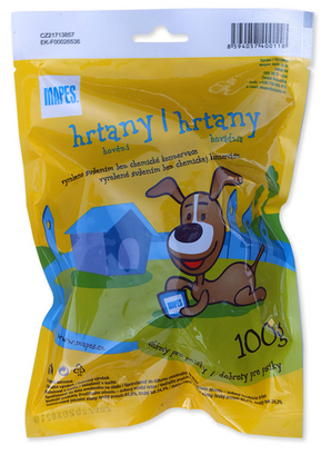 Pochoutka sušená MAPES hrtan 100g - pamlsek z hrtanu pro psy, skvělý pro zuby a zdraví.