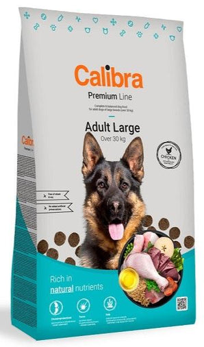 Calibra Dog Premium Line Adult Large 12 kg, kompletní krmivo pro dospělé psy velkých plemen.