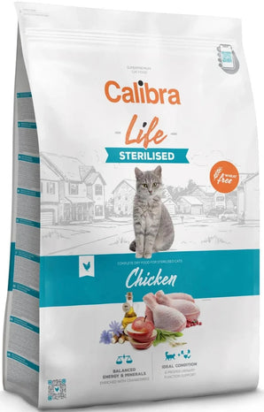Calibra Life Sterilised Chicken 1,5 kg - Kompletní krmivo pro sterilizované kočky s kuřecím masem. Balení 1,5 kg.