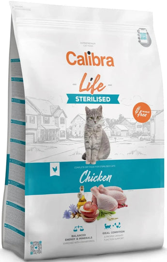 Calibra Life Sterilised Chicken 1,5 kg - Kompletní krmivo pro sterilizované kočky s kuřecím masem. Balení 1,5 kg.