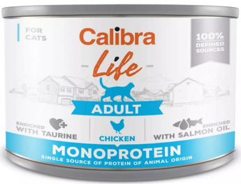 Calibra Life Adult Chicken 200 g - Konzerva pro dospělé kočky s kuřecím masem. Balení 200 g.