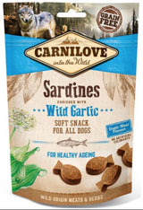 Carnilove Dog Semi Moist Sardines&Wild Garlic 200g - pamlsky s sardinkami a česnekem, podpora zdraví a chuti.