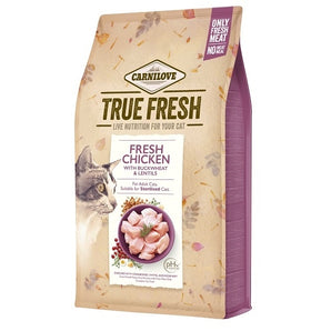 Carnilove Cat True Fresh Chicken 4,8kg - krmivo s čerstvým kuřecím masem pro kočky, podpora vitality a zdraví.