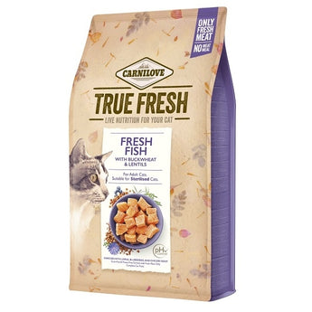Carnilove Cat True Fresh Fish 340g - rybí krmivo pro kočky, podpora zdraví srsti a kůže.