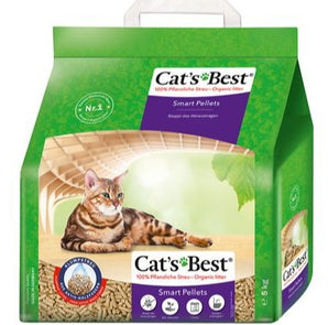 Podestýlka Cats Best Smart Pellets 10l – Dřevěné peletky pro stelivo, ideální pro dlouhosrsté kočky, balení 10l.