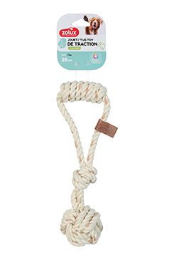 Hračka pes LEATHER TOUCH Přetahovadlo 28m Zolux