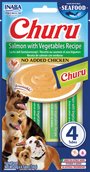Churu Dog Fish Salmon Recipe with Vegetables 4x14g