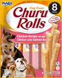Churu Dog Rolls Chicken with Salmon wraps 8x12g