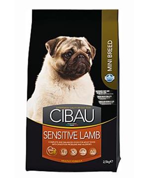 CIBAU Adult Sensitive, Lamb & Rice, Mini, 2,5 kg, hypoalergenní krmivo pro malé psy.