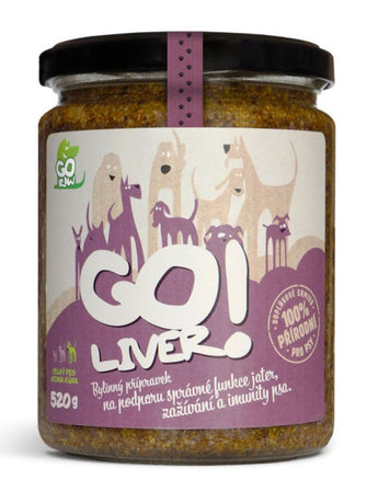 GOliver bylinná pasta pro psy, 520 g, podpora trávení a detoxikace u psů.