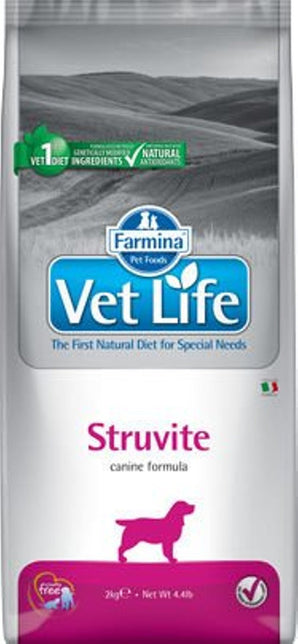 Vet Life Natural DOG Struvite, 2 kg, veterinární dieta pro psy s močovými problémy.
