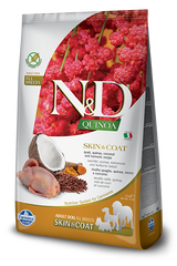 N&D Quinoa DOG Skin & Coat, Quail, all breeds, 2,5 kg, krmivo pro psy.