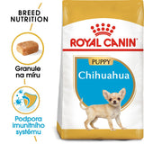 Royal Canin Breed Čivava Junior 1,5kg – Krmivo pro štěňata čivav, podpora růstu a zdraví srsti, balení 1,5kg.
