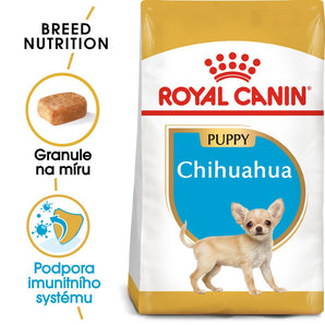 Royal Canin Breed Čivava Junior 1,5kg – Krmivo pro štěňata čivav, podpora růstu a zdraví srsti, balení 1,5kg.