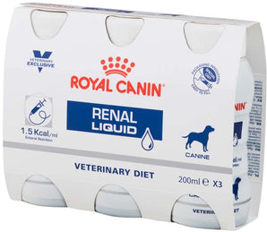 Royal Canin VD Canine Renal Liquid 3x200ml - speciální tekutá výživa pro psy s onemocněním ledvin, balení 3x200ml