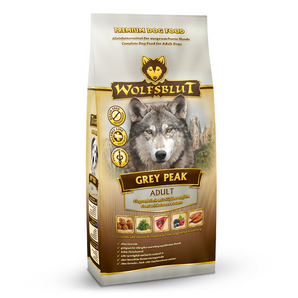 Granule Wolfsblut Dog Adult Grey Peak s kozím masem pro dospělé psy, 12,5 kg.