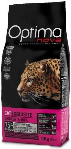 OPTIMA nova Cat EXQUISITE 8 kg – Prémiové krmivo s vybranými ingrediencemi pro kočky, balení 8 kg.