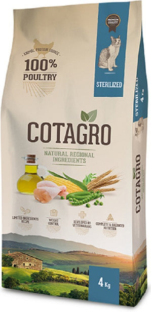 COTAGRO Sterilized 4 kg – Krmivo pro sterilizované kočky, balení 4 kg.