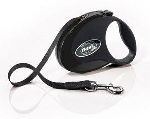Vodítko FLEXI Style S, černé, pásek 3m pro psy do 12kg.