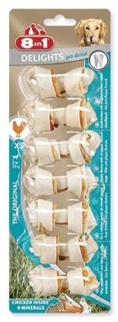 Kost žvýkací s minerály Dental Delights XS 7ks – Žvýkací kost pro psy s minerály, velikost XS, balení 7ks