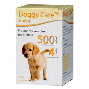 Doggy Care Junior Probiotika plv 100g - přírodní probiotika pro štěňata podporující zdravé trávení a imunitu v růstu a vývoji.