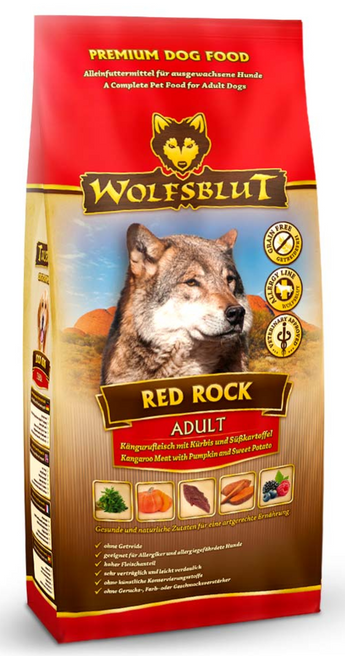 Granule Wolfsblut Dog Adult Red Rock s klokaním masem pro dospělé psy, 12,5 kg.