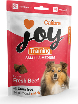 Calibra Joy Dog Training S&M Beef 150g – Pamlsky pro psy pro výcvik s hovězím, balení 150 g.