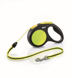 Vodítko FLEXI Neon M 5m/20kg Lanko, reflexní vodítko pro psy do 20 kg, délka 5 metrů, neonová barva.