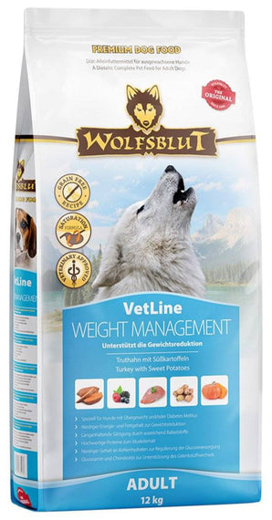 Granule Wolfsblut Dog VetLine Weight Management pro redukci hmotnosti psů, 12 kg.