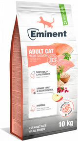 Eminent Cat Adult Losos 10 kg - Krmivo pro dospělé kočky s lososem, podporující zdravou srst. Balení 10 kg.
