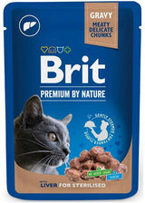 Brit Premium Cat Liver for Sterilized 100 g – Konzerva s játry pro sterilizované kočky, balení 100 g.