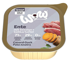 WOW Kachna s batáty Senior paštika 150g - paštika pro seniory s kachnou a batáty, podporuje vitalitu a zdraví kloubů.