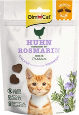 GimCat Crunchy Snacks Kuře s rozmarýnem 50g – Křupavé pamlsky pro kočky s kuřecím masem a rozmarýnem, balení 50g